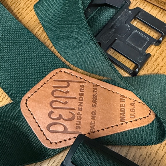 Brand new! Perry Suspenders Big and Tall Hunter Green hooks to your belt - Picture 5 of 5
